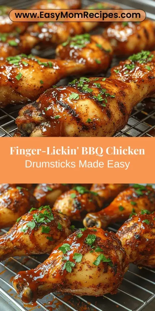 Discover the ultimate comfort food with these Finger-Lickin' Oven Baked BBQ Chicken Drumsticks. Perfect for any occasion, these tender and juicy drumsticks deliver mouthwatering flavors reminiscent of warm summer gatherings. Learn how to achieve crispy skin and a delicious BBQ glaze using simple ingredients and effective baking techniques. With versatile seasoning options and side dish pairings, this recipe is sure to impress family and friends alike. Enjoy the joy of serving up this delightful homemade dish!
