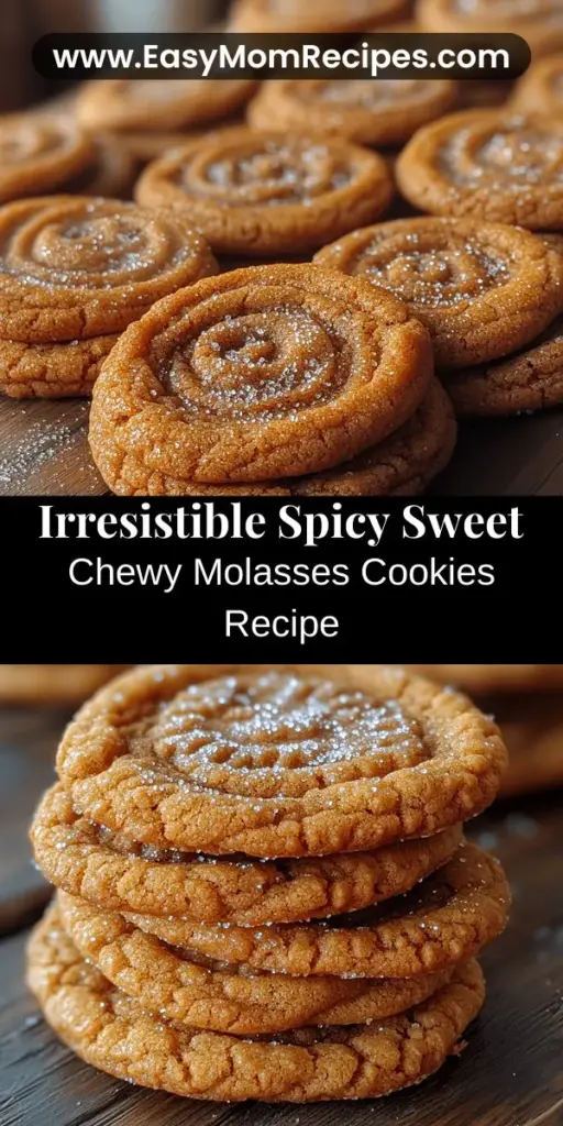 Transform your baking routine with the delightful Spicy Sweet Chewy Molasses Cookies! These cookies are a perfect blend of warmth and nostalgia, featuring rich molasses and a medley of spices including ginger, cinnamon, and cloves. Their irresistible chewy texture makes them ideal for any occasion, from cozy family nights to festive gatherings. Discover the step-by-step guide to create these scrumptious treats that will fill your home with the comforting aroma of holiday baking. Enjoy these cookies fresh or store them for later; they’re sure to become a family favorite!