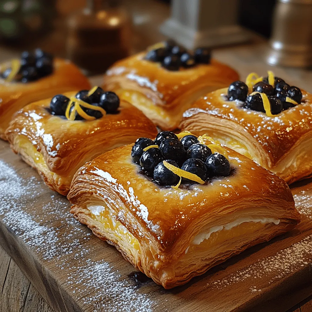 If you're searching for a treat that combines the tartness of fresh lemons, the sweetness of ripe blueberries, and the rich creaminess of cheese, look no further than the Zesty Lemon Blueberry Cream Cheese Danish. This pastry is not just a feast for the taste buds but also a visual delight, making it an ideal choice for brunches, afternoon tea, or an indulgent breakfast. Homemade pastries like this Danish embody the heart of baking culture, where the process of creating something from scratch can be as rewarding as the final product itself.
