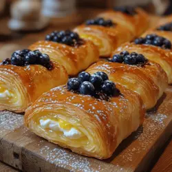 If you're searching for a treat that combines the tartness of fresh lemons, the sweetness of ripe blueberries, and the rich creaminess of cheese, look no further than the Zesty Lemon Blueberry Cream Cheese Danish. This pastry is not just a feast for the taste buds but also a visual delight, making it an ideal choice for brunches, afternoon tea, or an indulgent breakfast. Homemade pastries like this Danish embody the heart of baking culture, where the process of creating something from scratch can be as rewarding as the final product itself.