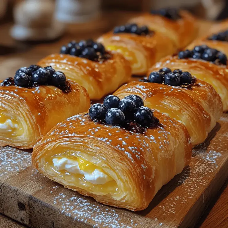 If you're searching for a treat that combines the tartness of fresh lemons, the sweetness of ripe blueberries, and the rich creaminess of cheese, look no further than the Zesty Lemon Blueberry Cream Cheese Danish. This pastry is not just a feast for the taste buds but also a visual delight, making it an ideal choice for brunches, afternoon tea, or an indulgent breakfast. Homemade pastries like this Danish embody the heart of baking culture, where the process of creating something from scratch can be as rewarding as the final product itself.