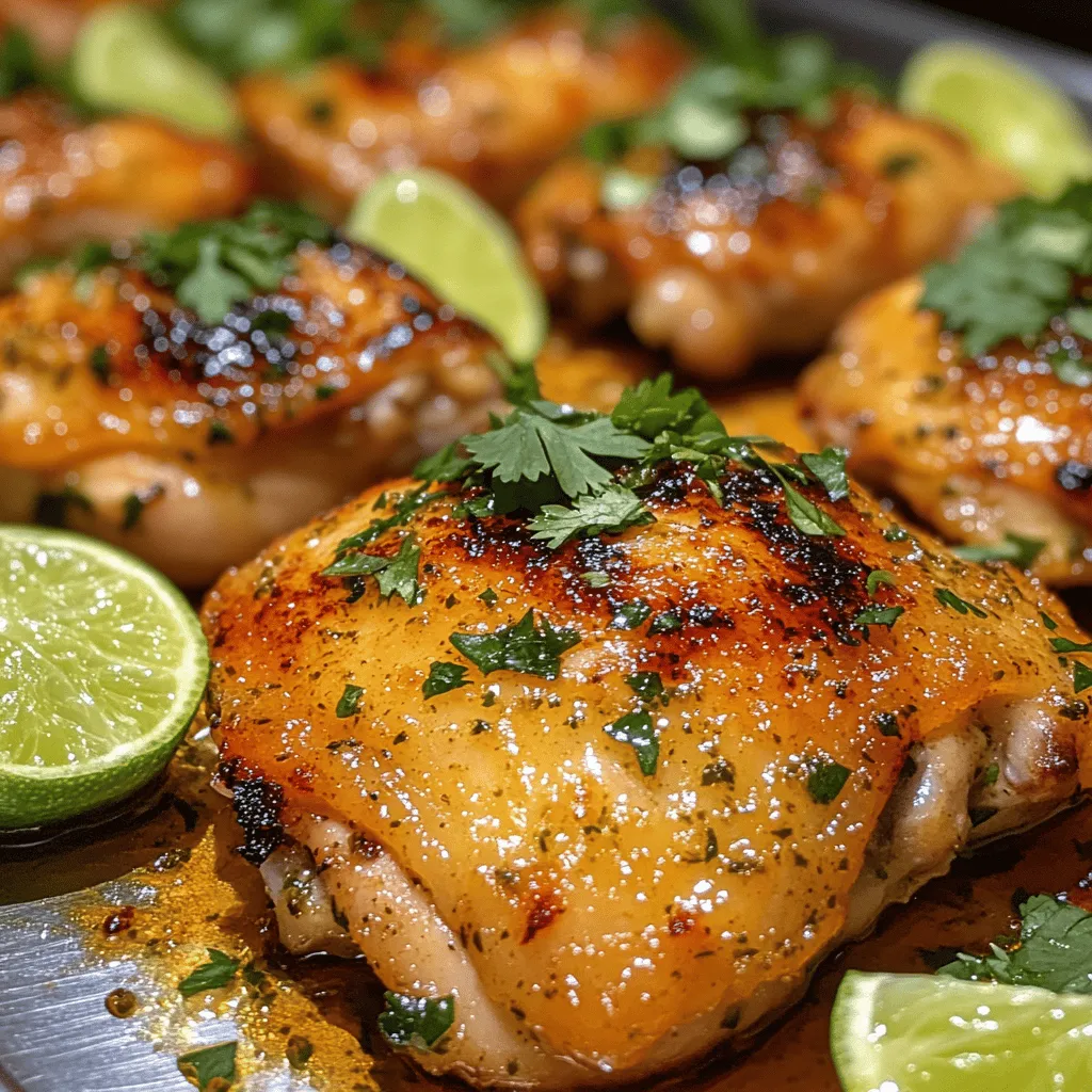 If you're looking for a dish that’s bursting with flavor while being simple to prepare, Crispy Cilantro Lime Chicken Thighs should be at the top of your list. This delightful recipe combines the zesty brightness of fresh lime and vibrant cilantro, creating a taste experience that elevates the humble chicken thigh into a culinary masterpiece. The crispy skin and juicy meat make this dish not only appealing to the eyes but also an absolute treat for the palate.