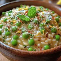 Risotto is a beloved Italian dish known for its creamy texture and rich flavor, making it a comforting and versatile meal choice. It serves as a canvas for a variety of ingredients, allowing chefs and home cooks alike to showcase their creativity. Among the many variations, Creamy Spring Pea Risotto stands out as a celebration of seasonal produce, particularly the vibrant and sweet peas that herald the arrival of spring. This dish not only satisfies the palate but also brings a burst of color and freshness to the table.
