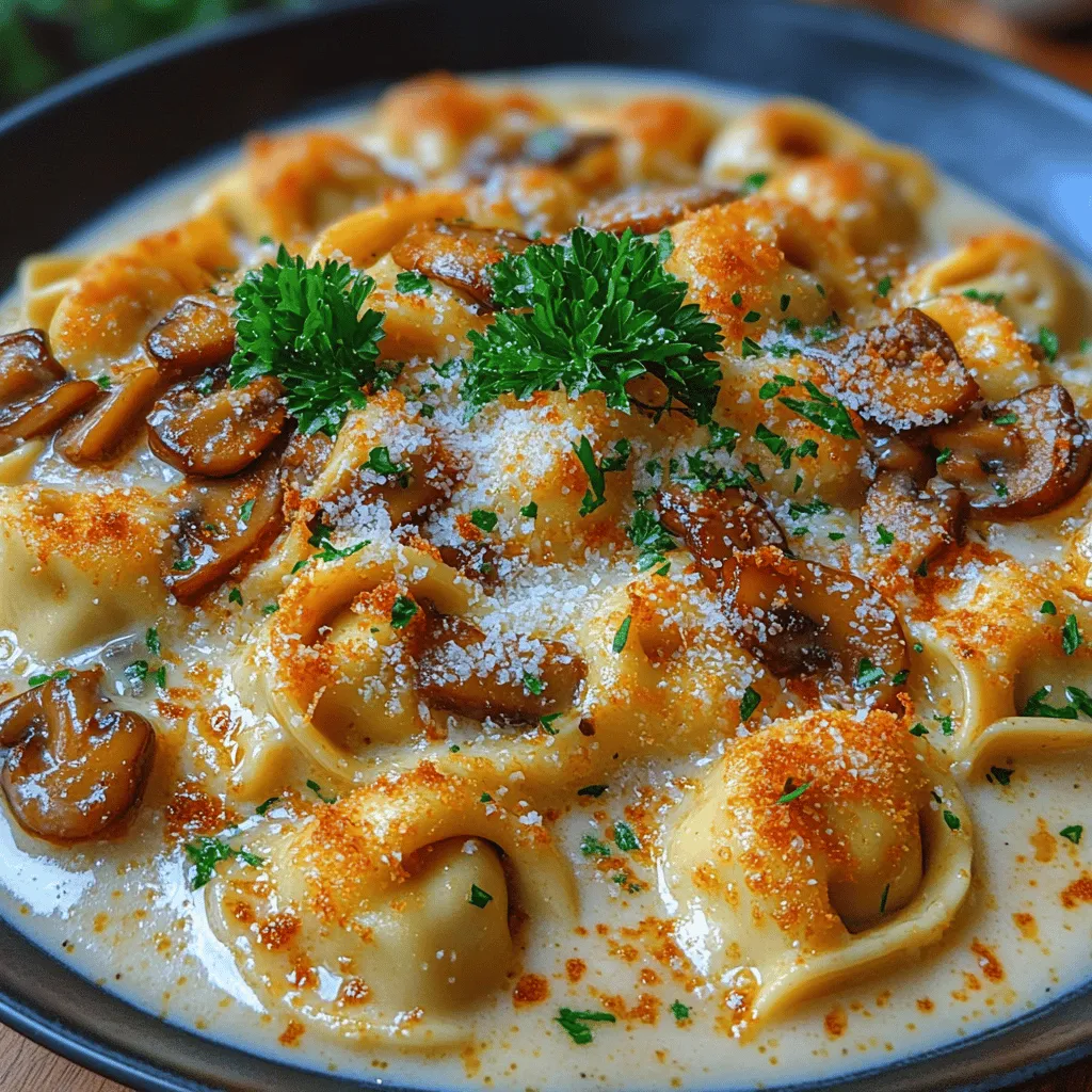 Creamy Champignon Tortellini Delight is more than just a meal; it embodies comfort and sophistication in every bite. This delightful dish combines tender tortellini with a rich, creamy sauce, perfectly complemented by the earthy flavor of champignon mushrooms. Whether you're navigating through a busy weeknight or hosting a dinner party, this recipe strikes the ideal balance between convenience and elegance, making it a versatile addition to your cooking repertoire.