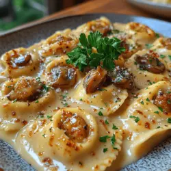Creamy Champignon Tortellini Delight is more than just a meal; it embodies comfort and sophistication in every bite. This delightful dish combines tender tortellini with a rich, creamy sauce, perfectly complemented by the earthy flavor of champignon mushrooms. Whether you're navigating through a busy weeknight or hosting a dinner party, this recipe strikes the ideal balance between convenience and elegance, making it a versatile addition to your cooking repertoire.