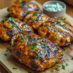 If you’re looking to tantalize your taste buds with a dish that perfectly balances sweet and spicy flavors, look no further than Grilled Honey Buffalo Chicken Thighs. This recipe is not only delicious but also incredibly versatile, making it ideal for summer barbecues, family gatherings, or even a simple weeknight dinner. The juicy chicken thighs, marinated in a flavorful blend of honey and hot sauce, deliver a punch of flavor that everyone will love.
