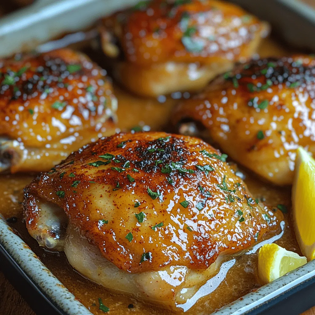 If you’re on the lookout for a dish that combines succulent flavors with ease of preparation, look no further than Baked Garlic Butter Chicken Thighs with a Zesty Twist. This delightful recipe features tender, juicy chicken thighs enveloped in a rich garlic butter sauce, elevated by fresh herbs and a hint of citrus. It’s not just about simplicity; it’s about creating a mouthwatering meal that feels gourmet without demanding hours in the kitchen.