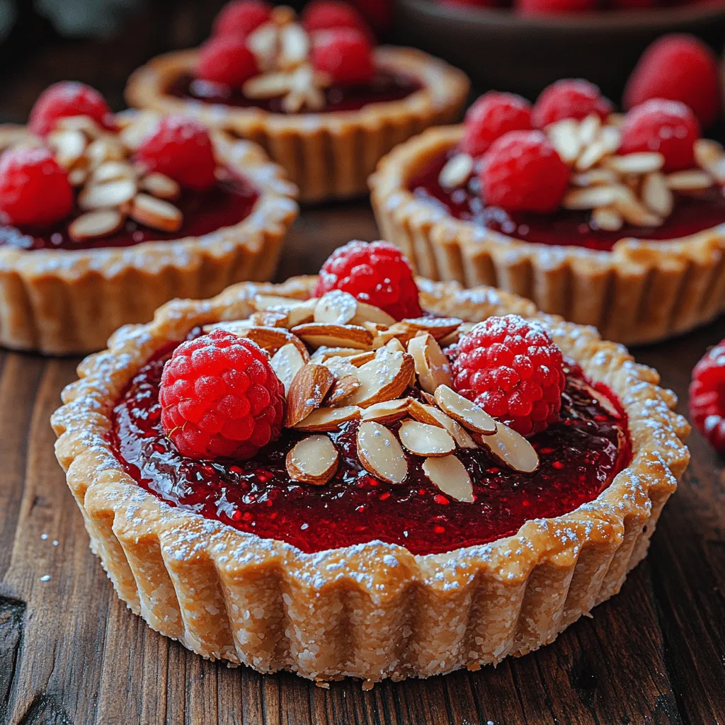 Mini raspberry almond tartlets are a charming and delectable dessert that beautifully combine the sweet and tart flavors of fresh raspberries with the rich, nutty essence of almond. These bite-sized treats not only appeal to the palate but also delight the eyes, making them an impressive choice for any gathering, from casual family dinners to sophisticated soirées. Their delicate structure, paired with the vibrant color of raspberries, ensures that they stand out on any dessert table.