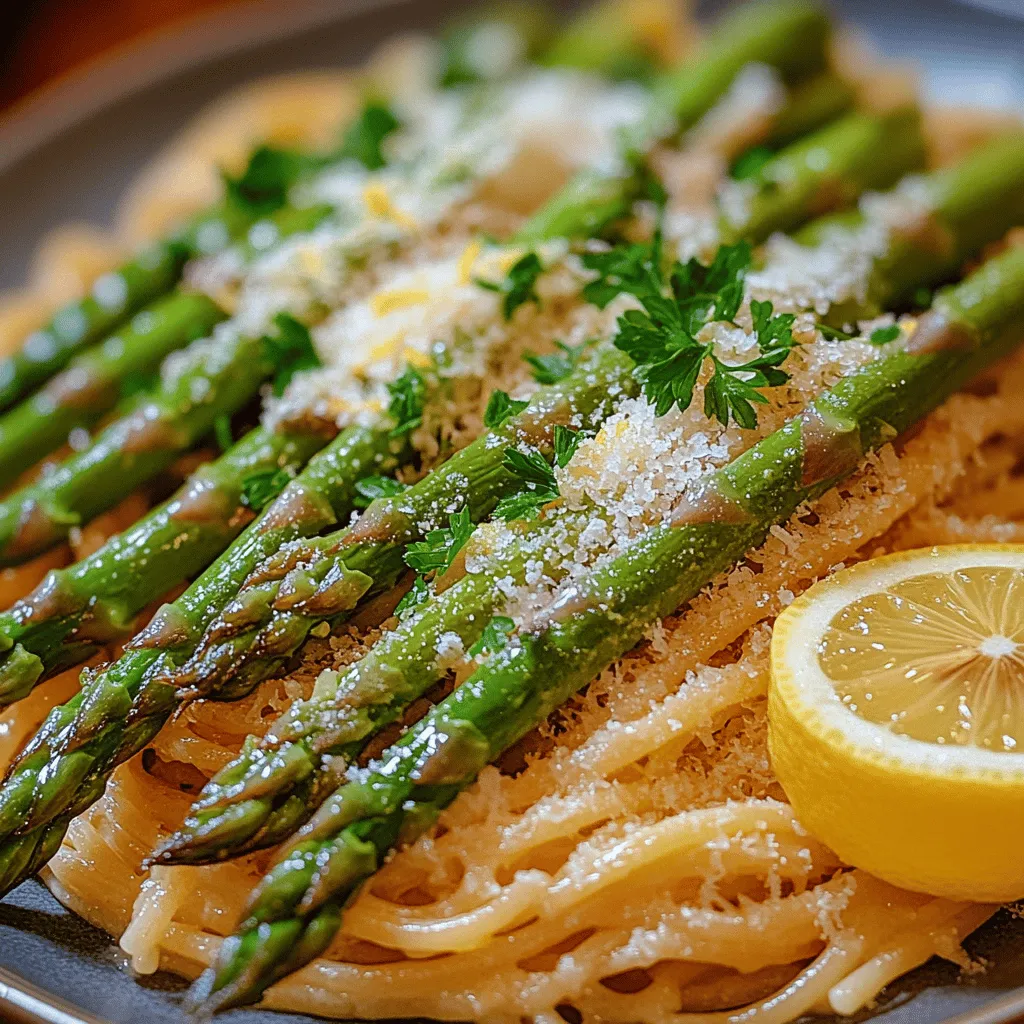 Utilizing seasonal ingredients not only enhances the flavor of a dish but also supports sustainable farming practices. Asparagus, typically in season from early spring to late summer, is at its peak during these months, boasting a vibrant green color and a tender-crisp texture. Pairing this seasonal superstar with fresh lemons, which contribute a zesty brightness, makes for a harmonious combination that celebrates the essence of spring.