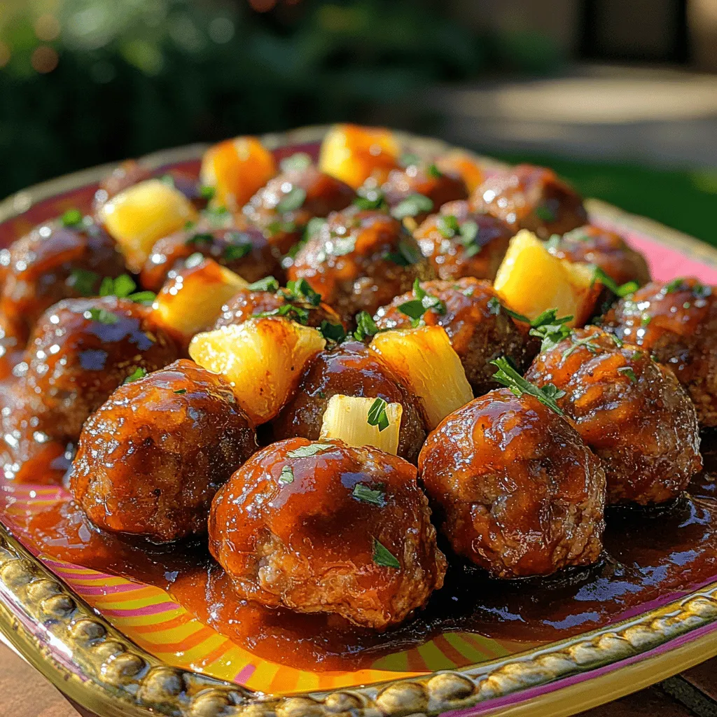 Imagine a plate filled with succulent meatballs glazed in a vibrant BBQ sauce, accentuated by the sweet tang of pineapple. Welcome to the world of Pineapple Paradise BBQ Meatballs. This delightful recipe marries the smoky richness of BBQ sauce with the tropical sweetness of pineapple, creating an explosion of flavors that will transport your taste buds straight to a sunny beach paradise.