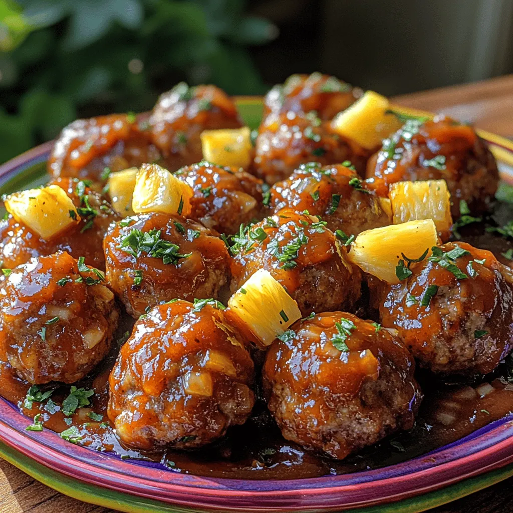 Imagine a plate filled with succulent meatballs glazed in a vibrant BBQ sauce, accentuated by the sweet tang of pineapple. Welcome to the world of Pineapple Paradise BBQ Meatballs. This delightful recipe marries the smoky richness of BBQ sauce with the tropical sweetness of pineapple, creating an explosion of flavors that will transport your taste buds straight to a sunny beach paradise.