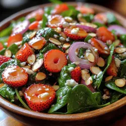 In the world of salads, few combinations are as refreshing and delightful as a Strawberry Spinach Salad. This vibrant dish not only bursts with flavor but also boasts numerous health benefits, making it an ideal choice for a light lunch, a side dish, or a stunning addition to any dinner table. The striking contrast between the sweet, juicy strawberries and the earthy notes of fresh spinach creates a harmonious blend that tantalizes the taste buds.