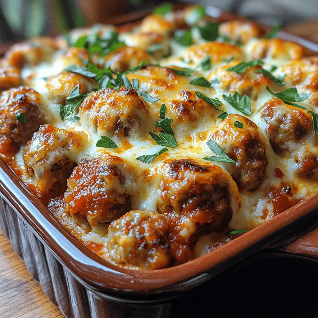 The Cheesy Meatball Delight Casserole is a dish that embodies the essence of comfort food. With each bite, you experience the savory explosion of perfectly cooked meatballs immersed in a rich marinara sauce, topped generously with an array of creamy cheeses. This casserole is not just a meal; it's an experience that brings families together around the dinner table, making it ideal for both weekday dinners and special gatherings.