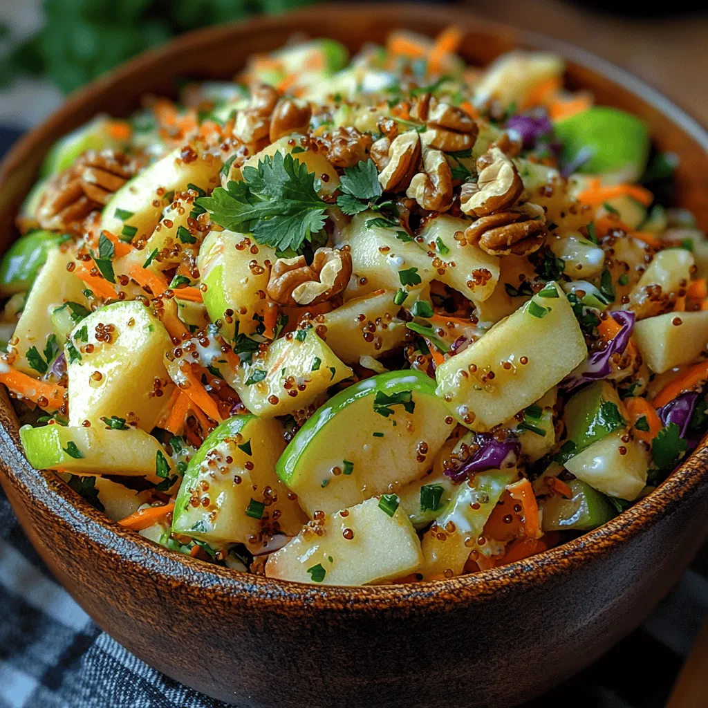 If you are looking for a refreshing, vibrant addition to your meals, look no further than the Crunchy Apple Slaw Delight. This recipe is a delightful blend of textures and flavors that brings together the crispness of fresh vegetables and the sweetness of apples. Perfect for summer barbecues, picnics, or as a nourishing side dish, this slaw offers a unique take on traditional coleslaws. The combination of crunchy cabbage, sweet-tart apples, and a zesty dressing creates a dish that is not only delicious but also visually appealing.