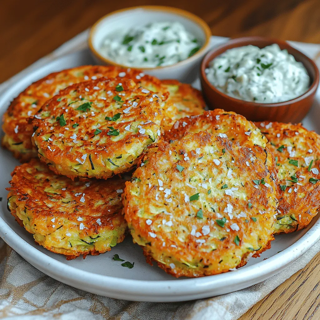 Crispy Cheesy Zucchini Fritters Recipe