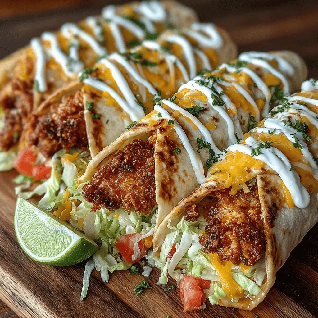 In the world of quick and satisfying meals, Crunchy Delight Chicken Wraps stand out as a crowd-pleaser that combines convenience with deliciousness. Picture a warm tortilla filled with tender, crispy chicken, fresh vegetables, and savory sauces—a combination that is not just a feast for the taste buds but also a visual delight. Whether you're preparing a family dinner, hosting a casual gathering, or simply looking for a fun meal that everyone can enjoy, these wraps are the perfect solution. Their appeal lies in the harmonious blend of flavor, texture, and ease of preparation, making them an ideal choice for both novice cooks and seasoned chefs.