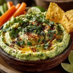 In today's culinary landscape, dips have emerged as a favorite accompaniment for gatherings, parties, and casual snacking. From classic salsa to creamy hummus, the variety of flavors and textures available make dips a versatile choice for any occasion. Among the plethora of options, the Zesty Avocado Lime Dream Dip stands out for its creamy texture, vibrant flavors, and nutritional benefits. This dip combines ripe avocados with Greek yogurt and zesty lime, resulting in a dish that is not only delicious but also packed with healthy fats and probiotics. Whether you're serving it at a festive gathering or enjoying it as a simple snack, this recipe is sure to impress.