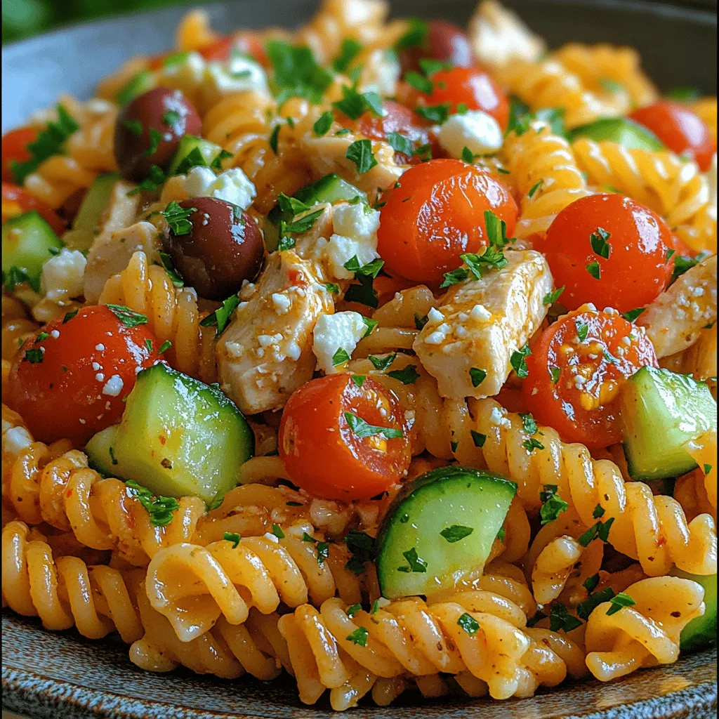 The Mediterranean Breeze Cold Greek Chicken Pasta Salad is a culinary delight that transports your taste buds straight to the sun-drenched shores of Greece. This refreshing dish is a celebration of vibrant flavors and wholesome ingredients, making it an ideal choice for warm-weather gatherings, meal prep, or laid-back family dinners. With its colorful array of vegetables, tender chicken, and aromatic herbs, this salad not only pleases the palate but also nourishes the body. In this article, we will embark on a comprehensive exploration of this delicious recipe, detailing each ingredient, preparation method, and even possible variations to suit your preferences.