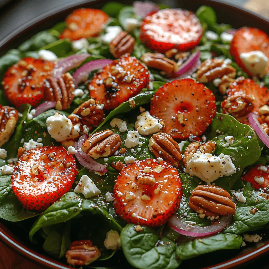 In the realm of healthy eating, fresh, vibrant salads stand out as a cornerstone of a balanced diet. They not only serve as a colorful addition to any meal but also provide a plethora of nutrients essential for maintaining overall health. Salads, especially those that incorporate seasonal ingredients, allow for a delightful exploration of flavors and textures, making each bite a nourishing experience. One such salad that embodies these qualities is the Berry Delight Spinach Salad.