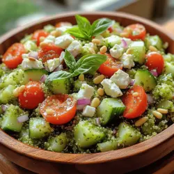 Bright Basil Pesto Quinoa Salad: A Culinary Delight