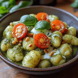 Delightful Creamy Basil Pesto Gnocchi