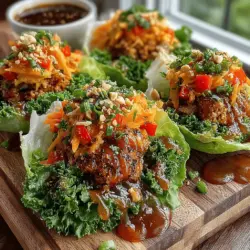 If you're in search of a delicious and healthy meal that’s both satisfying and fun to eat, look no further than Spicy Thai Peanut Chicken Lettuce Boats. This dish combines the rich flavors of Thai cuisine with the freshness of crisp lettuce, creating a delightful experience that is sure to please anyone at your dinner table. Perfect for a light lunch or an appetizer at your next gathering, these lettuce boats are not only visually appealing but also packed with nutrients, making them a fantastic choice for health-conscious individuals.