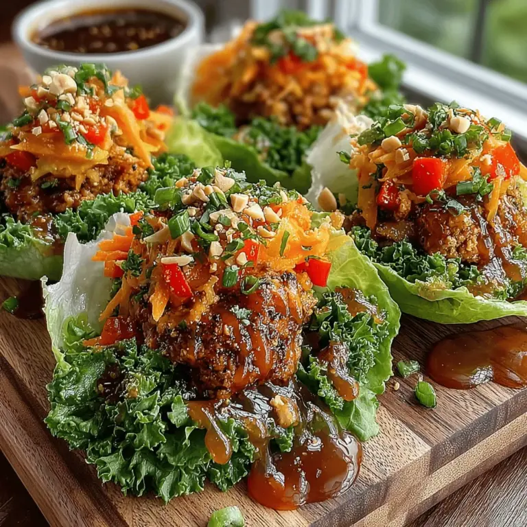 If you're in search of a delicious and healthy meal that’s both satisfying and fun to eat, look no further than Spicy Thai Peanut Chicken Lettuce Boats. This dish combines the rich flavors of Thai cuisine with the freshness of crisp lettuce, creating a delightful experience that is sure to please anyone at your dinner table. Perfect for a light lunch or an appetizer at your next gathering, these lettuce boats are not only visually appealing but also packed with nutrients, making them a fantastic choice for health-conscious individuals.