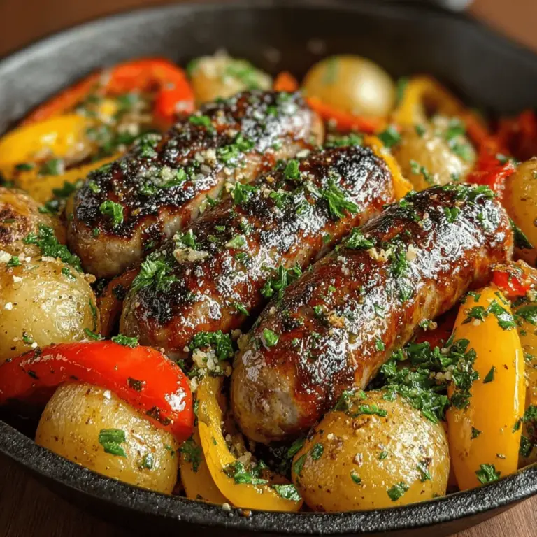 In the realm of home cooking, few dishes have the power to excite the palate and evoke a sense of nostalgia quite like Sizzling Sausage & Peppers with Baby Potatoes. This vibrant and hearty recipe celebrates the essence of comfort food, combining the savory taste of Italian sausage with the sweet crunch of bell peppers and the satisfying texture of tender baby potatoes. Whether you’re preparing a weeknight dinner or hosting friends for a casual gathering, this dish delivers a delightful experience that is sure to please everyone at the table.