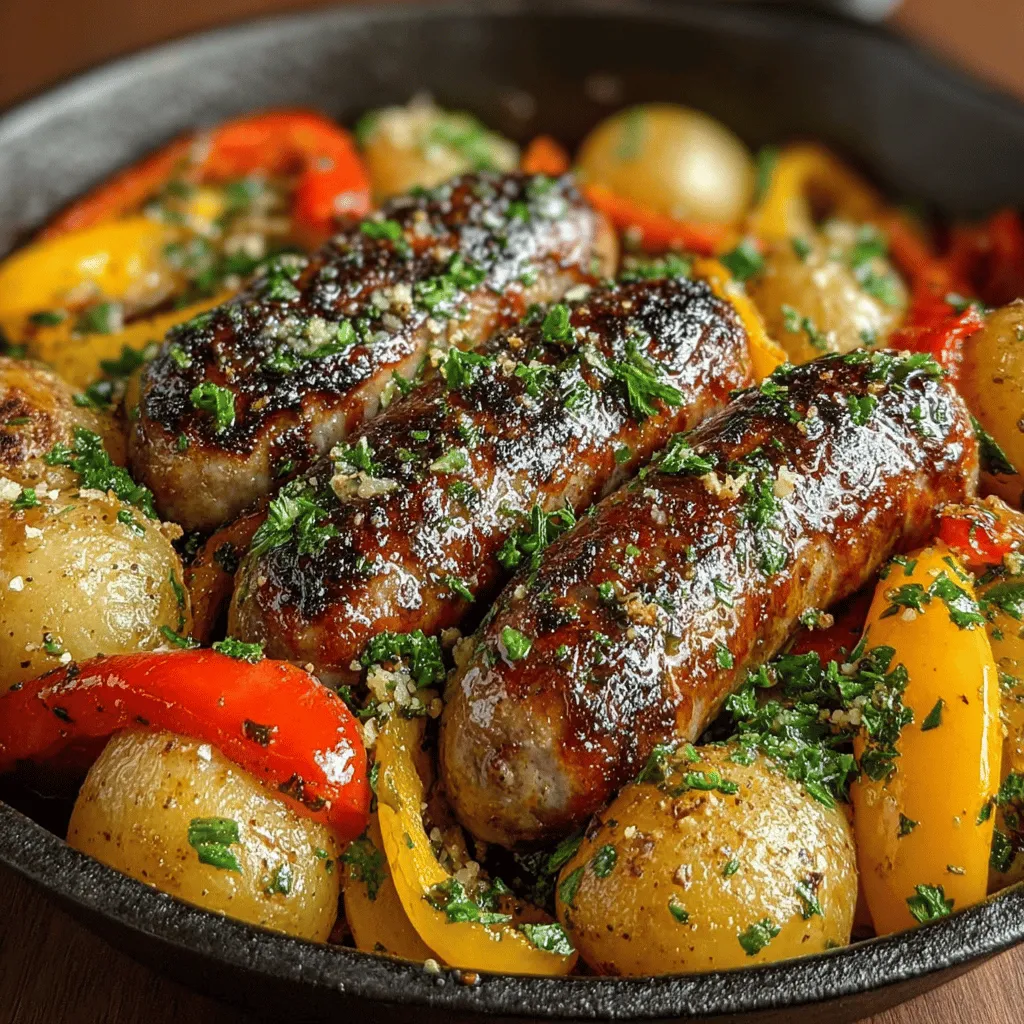 In the realm of home cooking, few dishes have the power to excite the palate and evoke a sense of nostalgia quite like Sizzling Sausage & Peppers with Baby Potatoes. This vibrant and hearty recipe celebrates the essence of comfort food, combining the savory taste of Italian sausage with the sweet crunch of bell peppers and the satisfying texture of tender baby potatoes. Whether you’re preparing a weeknight dinner or hosting friends for a casual gathering, this dish delivers a delightful experience that is sure to please everyone at the table.