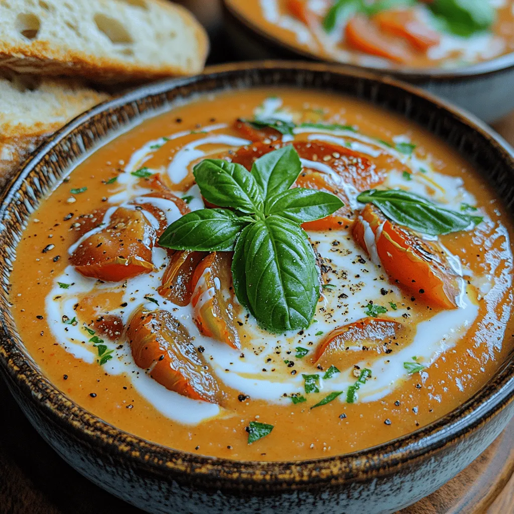 Tomato bisque is the epitome of comfort food, offering a warm and satisfying experience that can brighten even the dullest of days. This rich and velvety soup, with its vibrant red hue and aromatic flavors, is not just a meal; it’s a hug in a bowl. The appeal of tomato bisque lies in its ability to evoke nostalgia while serving as a versatile dish that can be enjoyed in various settings. Whether you’re cozying up for a casual weeknight dinner or hosting an elegant gathering, this creamy roasted tomato bisque is sure to impress.