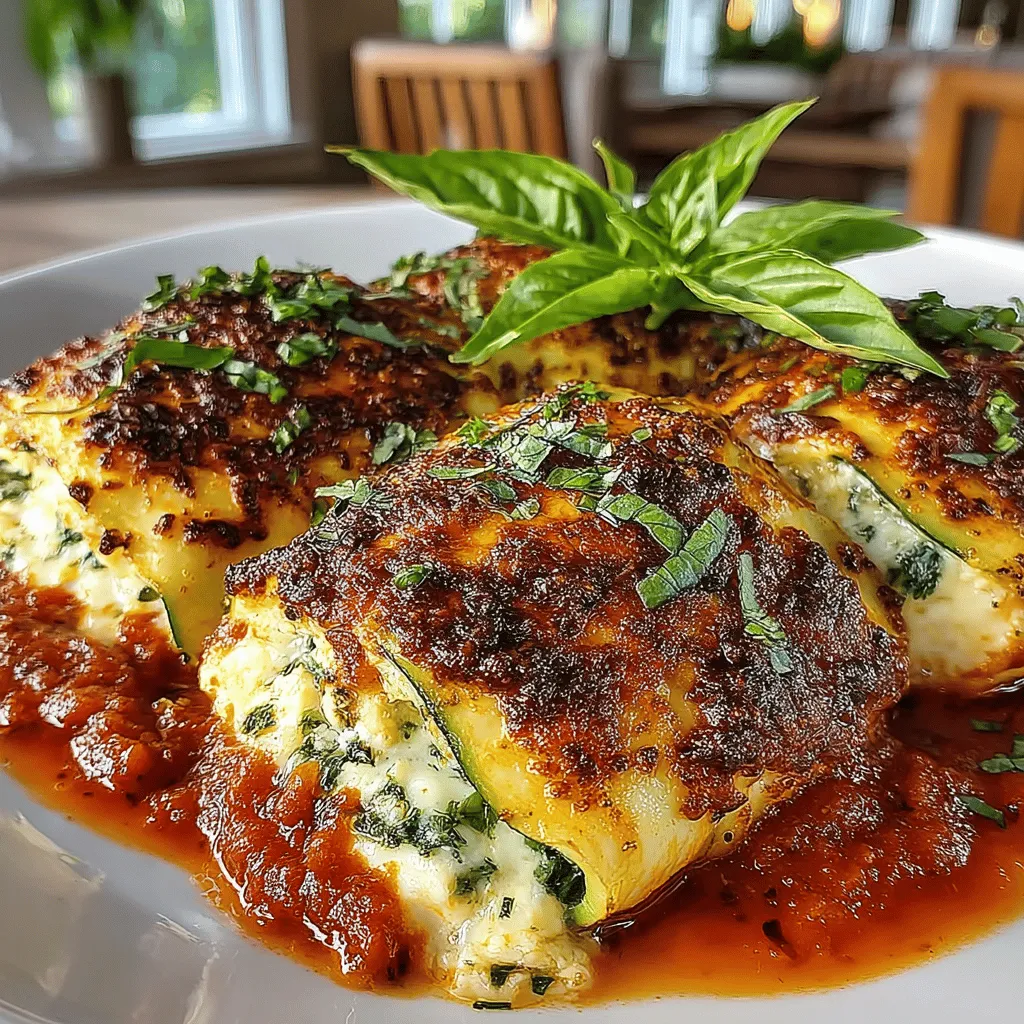 Zucchini Lasagna Rolls present a delicious and healthier alternative to traditional lasagna, making them an ideal choice for both vegetarians and those looking to enjoy lighter meals without sacrificing flavor. By utilizing fresh zucchini in place of pasta sheets, these rolls offer a creative and nutritious twist on a beloved classic. Each roll is generously stuffed with a creamy ricotta filling, layered with rich marinara sauce, and baked until bubbly and golden, resulting in a comforting dish that satisfies the palate.