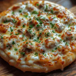 Creamy Garlic Alfredo Flatbread Recipe