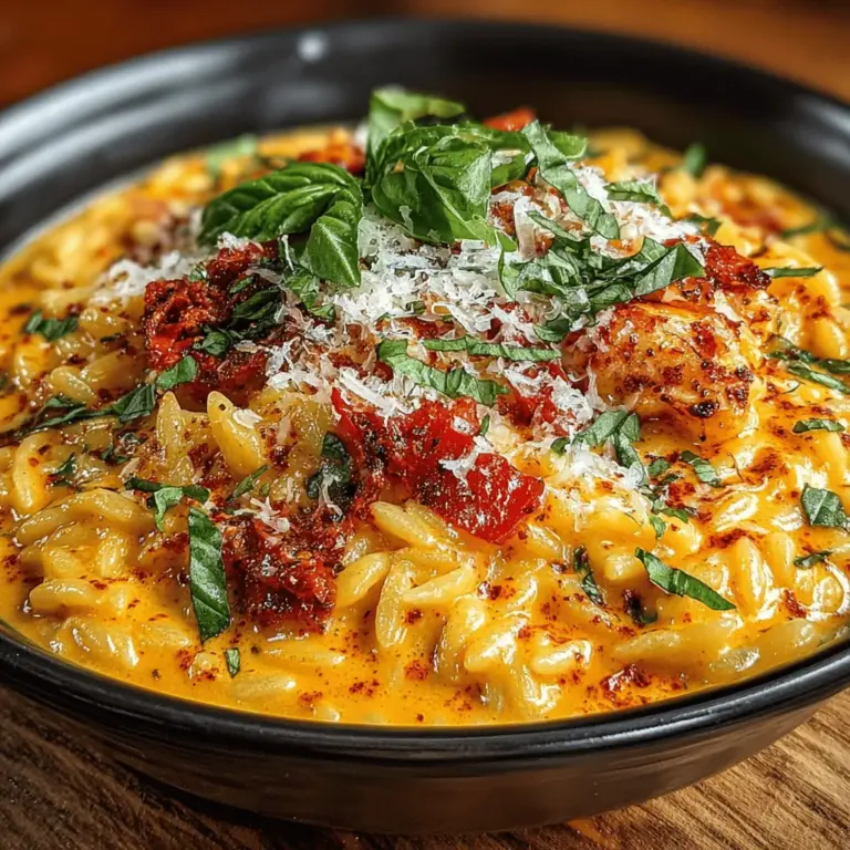 If you're looking for a dish that strikes the perfect balance between comfort and sophistication, the Creamy Roasted Red Pepper Orzo is a compelling choice. This recipe encapsulates the richness of creamy textures combined with the vibrant, slightly sweet taste of roasted red peppers. It’s a dish that can easily transition from a casual weeknight meal to a stunning centerpiece for special occasions.