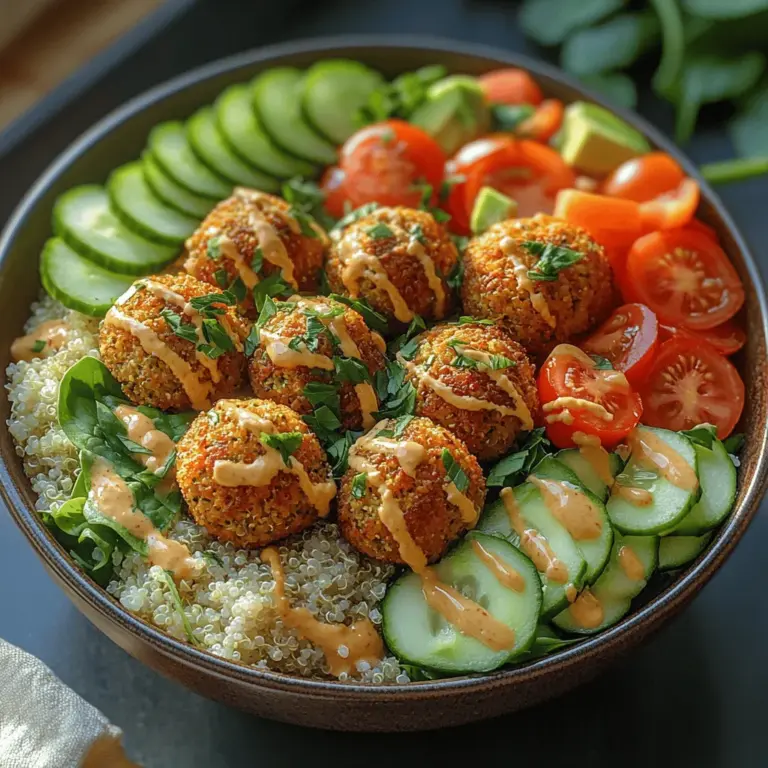In today's health-conscious world, finding meals that are both nutritious and satisfying can feel like a daunting task. Enter Baked Falafel Power Bowls: a colorful and nutrient-dense option that not only pleases the palate but also aligns perfectly with modern dietary preferences. These bowls are an ideal solution for anyone seeking a balance of flavor and health, combining the rich textures of baked falafel with an array of fresh vegetables and grains. Whether you're a busy professional navigating a hectic schedule or a parent searching for a wholesome meal that the whole family will enjoy, this recipe is designed to be both convenient and delicious.