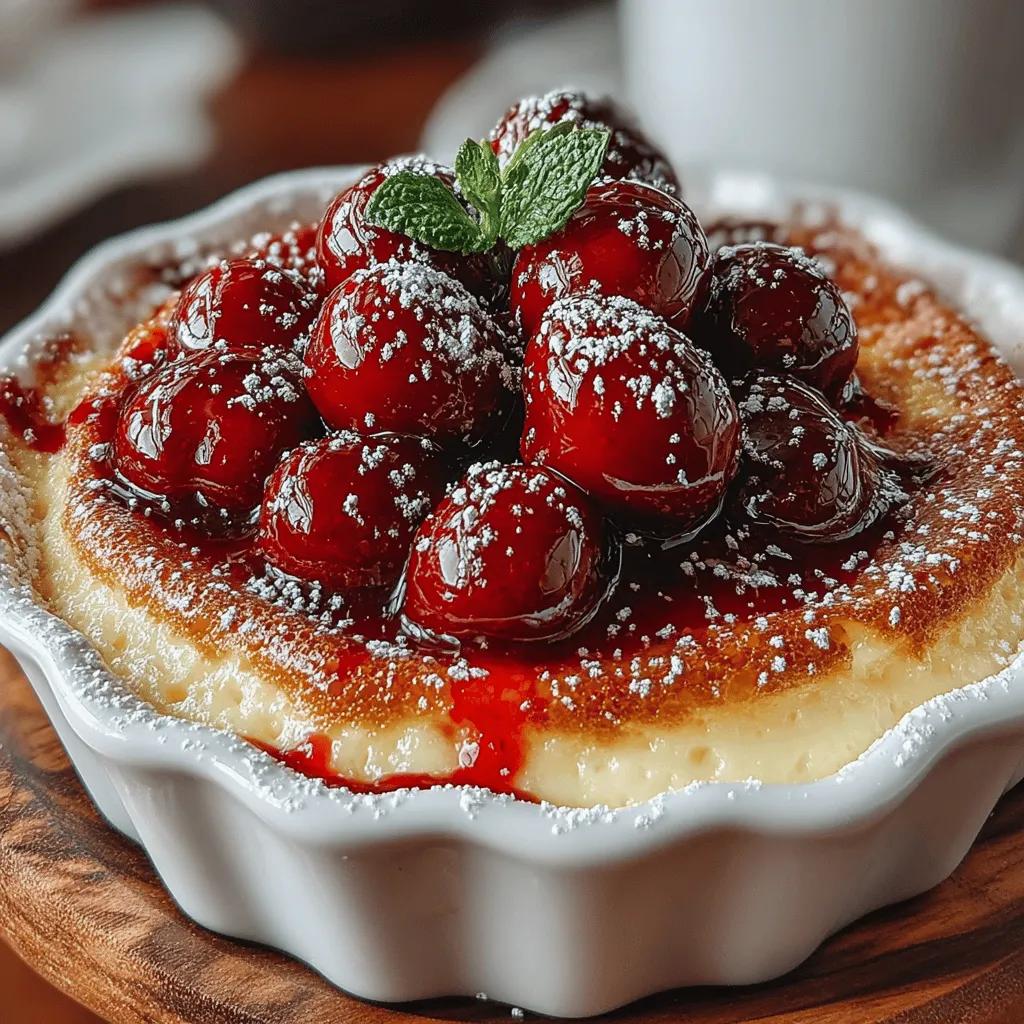 Clafoutis, a classic French dessert, is celebrated for its simplicity and delightful flavor. This Cherry Bliss Clafoutis recipe showcases the vibrant taste of fresh cherries enveloped in a custardy batter, making it a perfect end to any meal or an indulgent treat on its own. Originating from the picturesque Limousin region of France, clafoutis captures the essence of rustic French baking, transforming seasonal fruits into a dessert that is both comforting and elegant.