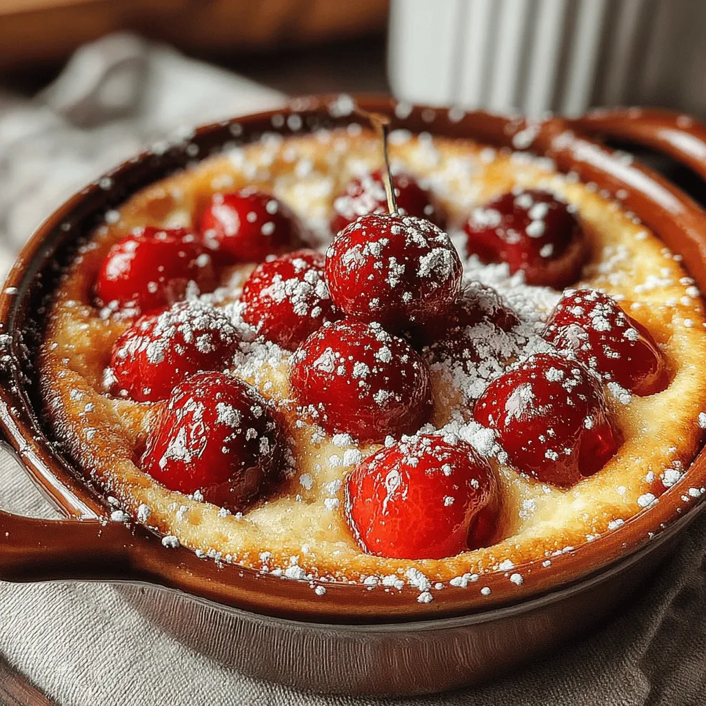 Clafoutis, a classic French dessert, is celebrated for its simplicity and delightful flavor. This Cherry Bliss Clafoutis recipe showcases the vibrant taste of fresh cherries enveloped in a custardy batter, making it a perfect end to any meal or an indulgent treat on its own. Originating from the picturesque Limousin region of France, clafoutis captures the essence of rustic French baking, transforming seasonal fruits into a dessert that is both comforting and elegant.