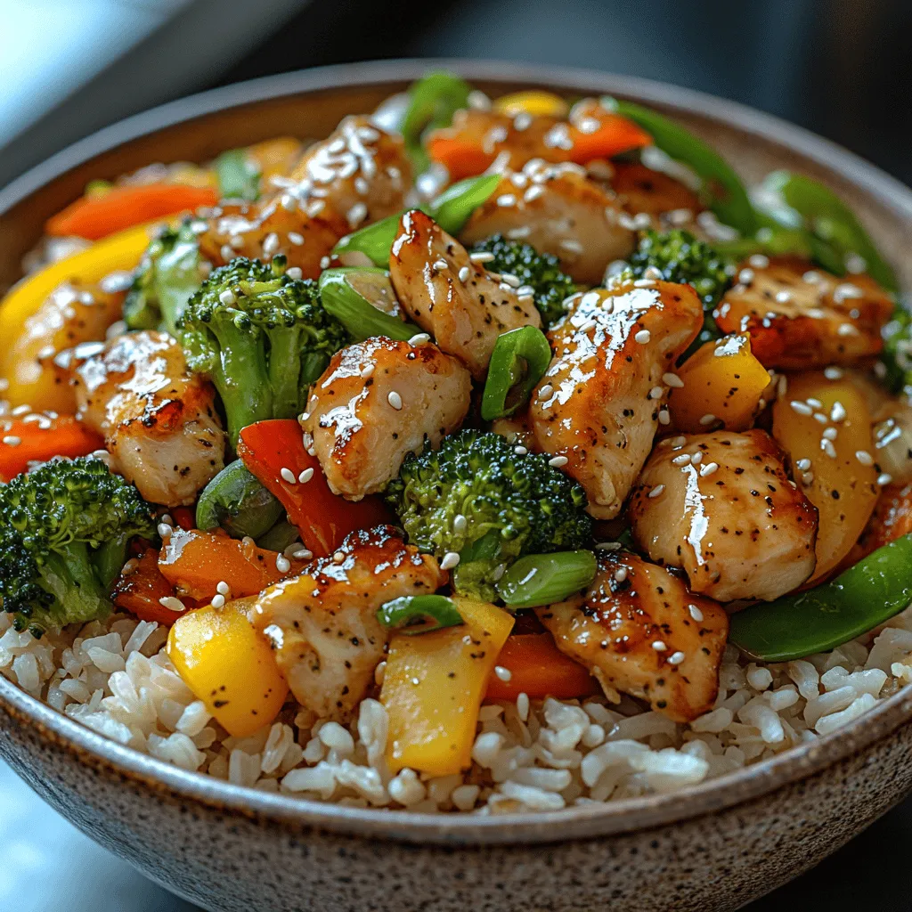 Welcome to the vibrant world of Colorful Chicken Veggie Stir-Fry, a dish that not only tantalizes your taste buds but also nourishes your body. This delightful stir-fry merges tender chicken with a medley of fresh, colorful vegetables, all enveloped in a delicious sauce that brings everything together. Its appeal lies not only in its visual allure but also in its quick preparation time, making it an ideal choice for busy weeknights when you want a wholesome meal without the hassle.