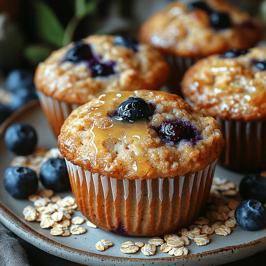 Sweet Blueberry Oat Muffins