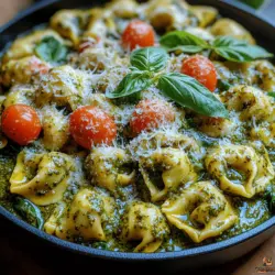 Creamy Pesto Tortellini Skillet: A Delightful Culinary Experience