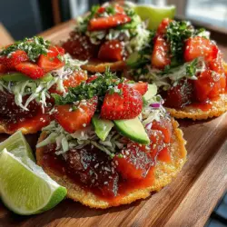 When it comes to culinary creativity, few dishes epitomize versatility and appeal quite like tacos. The Tropical Tuna Tacos with Strawberry Slaw is a vibrant fusion recipe that combines the fresh, delicate flavors of sushi-grade tuna with a refreshing, fruity slaw. This dish not only tantalizes the taste buds but also offers a colorful presentation that makes it perfect for any occasion, from casual family dinners to festive gatherings.