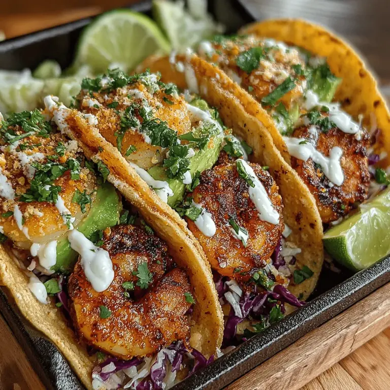 When it comes to tantalizing your taste buds, few dishes can rival the bold flavors of Cajun cuisine combined with the fresh and zesty appeal of tacos. Spicy Cajun Shrimp Tacos are a spectacular fusion that showcases the vibrant essence of both cultures. This dish not only bursts with flavor but also offers a delightful crunch and freshness that makes it perfect for any occasion, whether it's a casual weeknight dinner or a festive gathering with friends and family.