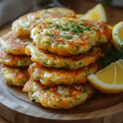 Crispy Feta Zucchini Fritters are a delightful way to incorporate more vegetables into your diet while indulging in a flavorful and satisfying dish. These fritters boast a crispy exterior that gives way to a cheesy, savory interior, making them a versatile choice for any meal. Whether served as an appetizer, side dish, or light main course, Crispy Feta Zucchini Fritters appeal to both vegetable lovers and those seeking a delicious twist on traditional fare.