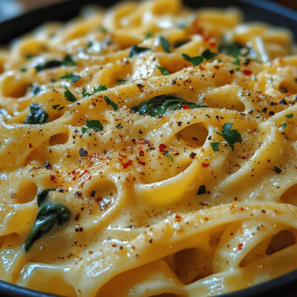 Creamy Garlic Spinach Pasta is a delightful dish that appeals to pasta enthusiasts and busy home cooks alike. Its combination of rich flavors and comforting textures makes it a go-to recipe for anyone looking to create a satisfying meal in a short amount of time. This dish not only tantalizes the taste buds but also provides a wholesome serving of nutrients, thanks to the inclusion of fresh spinach. Whether you are preparing a quick dinner after a long day or aiming to impress guests during a special occasion, this pasta dish strikes the perfect balance between simplicity and indulgence.