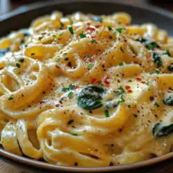 Creamy Garlic Spinach Pasta Recipe