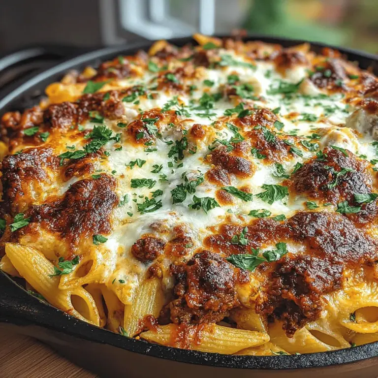 Savor the comforting flavors of home with this delectable Sausage & Spinach Creamy Baked Penne recipe. This dish is a perfect blend of hearty Italian sausage, vibrant spinach, and a rich, creamy sauce that encapsulates the essence of Italian cuisine. Ideal for family dinners or gatherings with friends, it offers a delightful combination of textures and flavors that will please any palate. The marriage of spices, cheese, and fresh ingredients makes it not just a meal, but a culinary experience that promises to leave everyone at the table craving more.