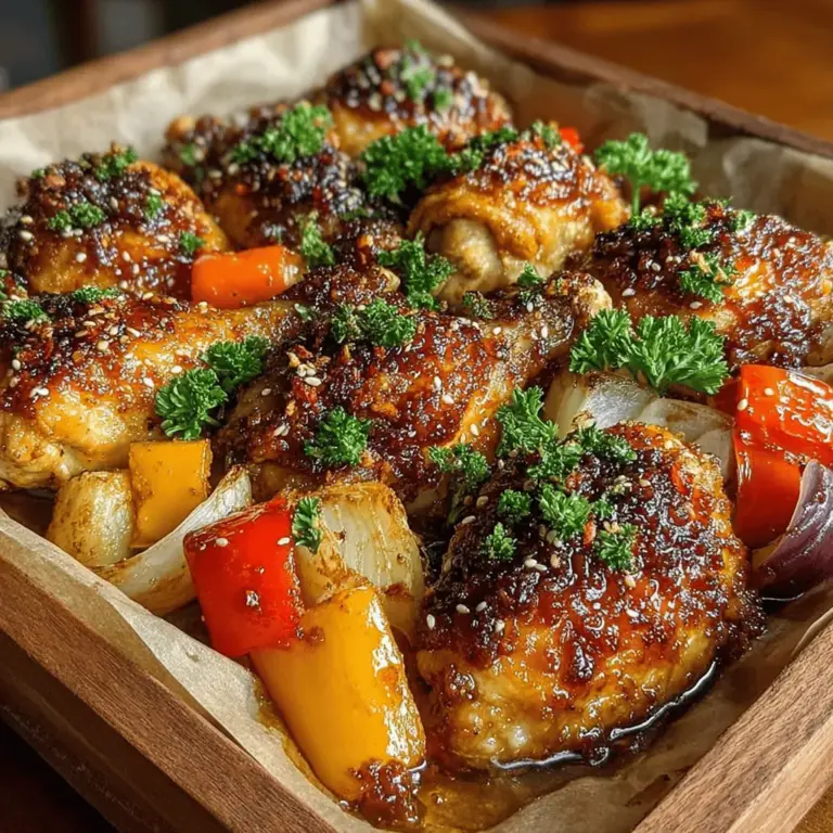 If you're on the lookout for a dish that encapsulates the essence of comfort food while being both easy to prepare and pleasing to the palate, the Sticky Honey Garlic Drumstick Traybake is an excellent choice. This recipe masterfully combines tender chicken drumsticks with a mouthwatering glaze that balances the sweetness of honey and the savory depth of soy sauce. The result is a sticky, flavorful dish that will have your family and friends coming back for seconds.