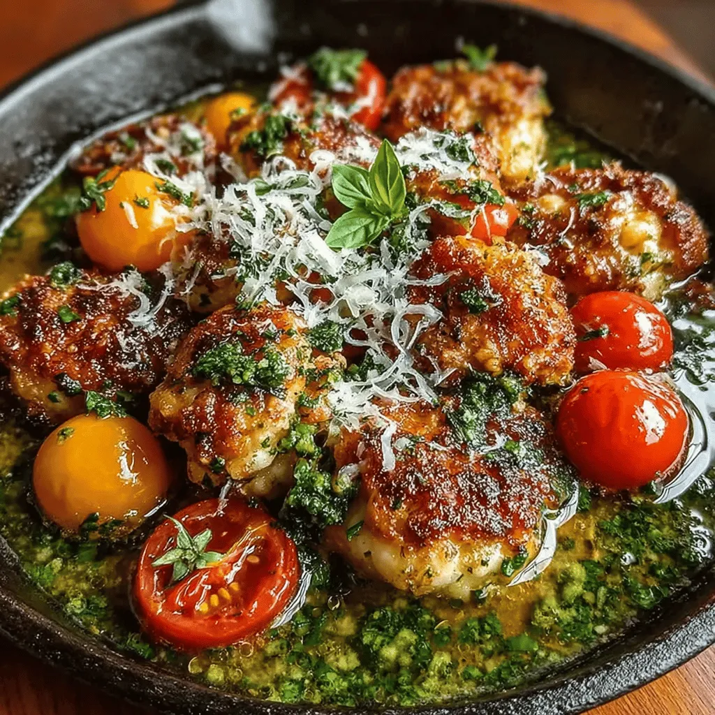 In the world of quick and delicious dinners, the Fresh & Zesty Pesto Chicken & Tomato Skillet stands out as a versatile and flavorful recipe. This dish harmoniously blends succulent chicken with vibrant cherry tomatoes, all infused with the aromatic essence of fresh basil pesto. Whether you're navigating a busy weeknight or looking to impress guests at a dinner party, this skillet meal delivers a delightful balance of freshness and comfort without requiring extensive culinary skills or hours in the kitchen.