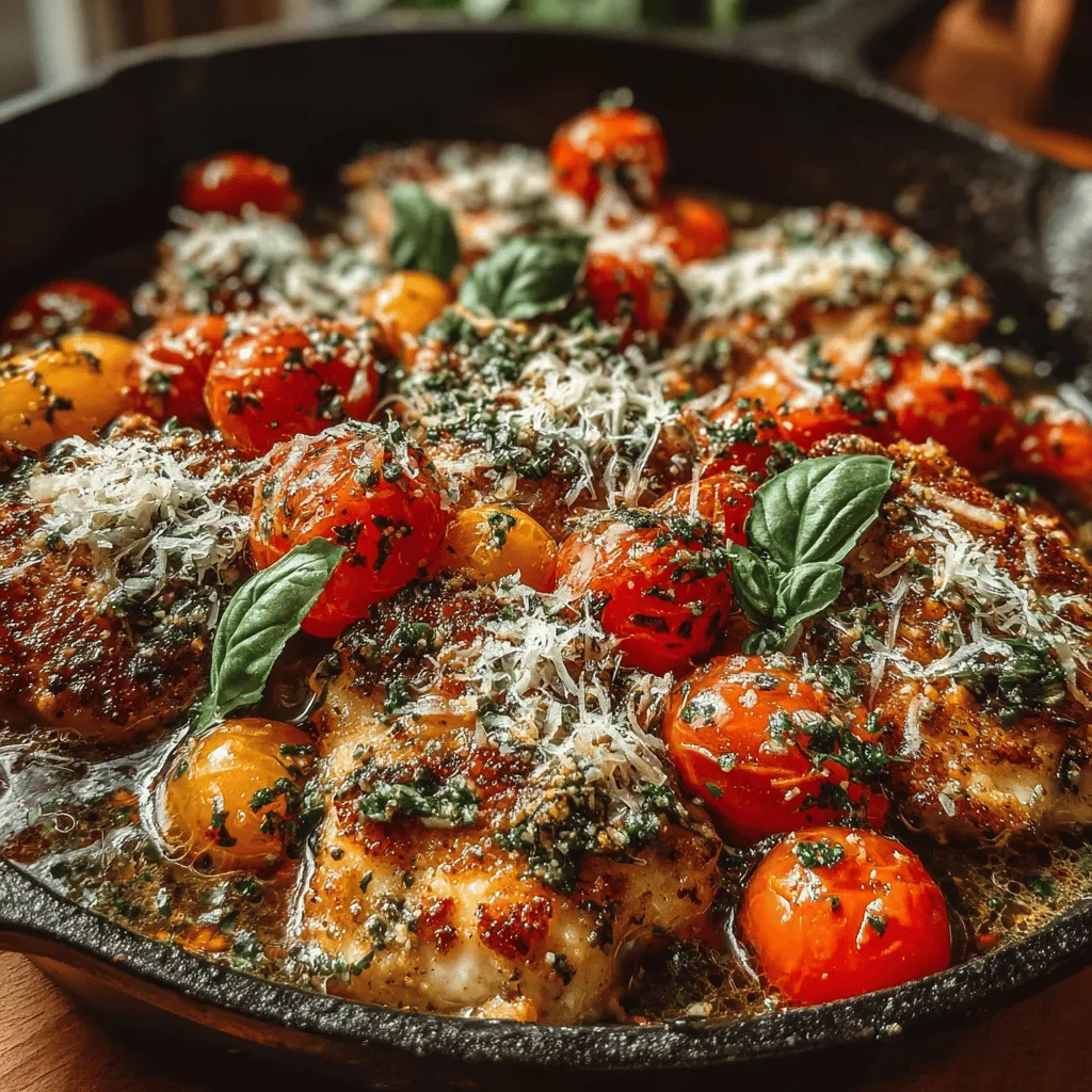 In the world of quick and delicious dinners, the Fresh & Zesty Pesto Chicken & Tomato Skillet stands out as a versatile and flavorful recipe. This dish harmoniously blends succulent chicken with vibrant cherry tomatoes, all infused with the aromatic essence of fresh basil pesto. Whether you're navigating a busy weeknight or looking to impress guests at a dinner party, this skillet meal delivers a delightful balance of freshness and comfort without requiring extensive culinary skills or hours in the kitchen.