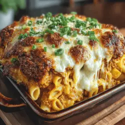 Creamy Buffalo Chicken Pasta Bake Recipe