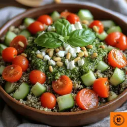 Bright Basil Pesto Quinoa Salad: A Refreshing Culinary Delight